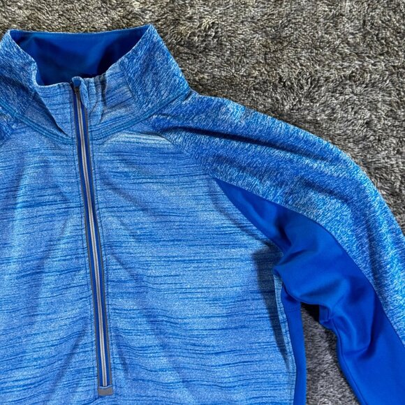 Athleta Running Wild Half Zip Sz M Flash Blue - Picture 3 of 8